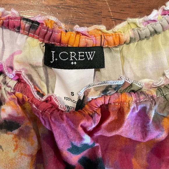 J Crew. Color splash cap sleeve top. Sz S - Picture 2 of 2